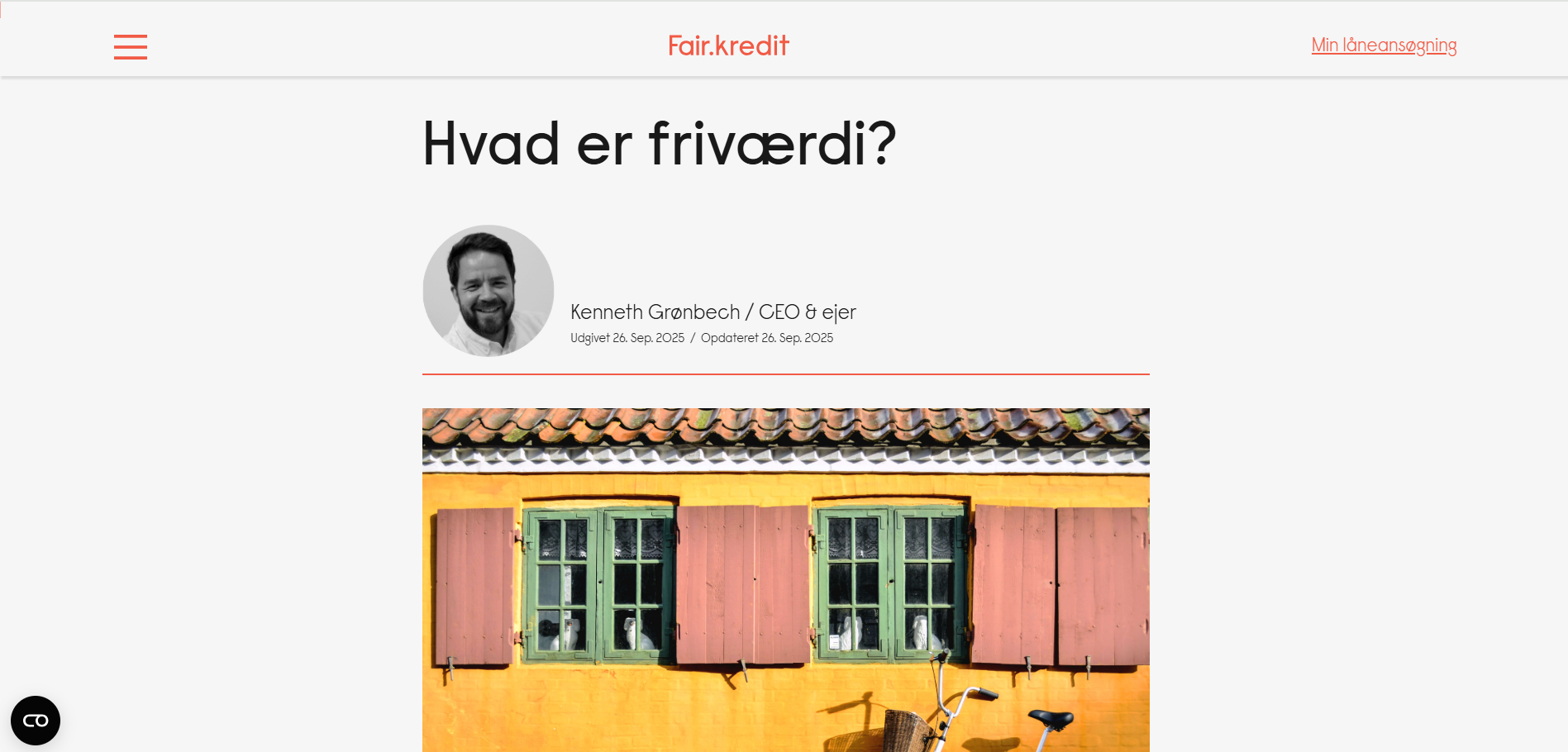 Fairkredit: Single blog page